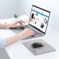 thumbnail image 3 of TECKNET BASICS Mouse Pad with Anti-fray Stitching, Waterproof Non-Slip Base, Stitched Edges Gaming Mouse Mat for Laptop, Compatible with Laser/Optical Mice -Grayish White, 3 of 7