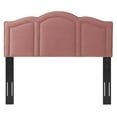 thumbnail image 3 of Headboard, Full Queen Size, Velvet, Pink, Modern Contemporary Urban Design, Bedroom Master Guest Suite, 3 of 10