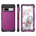 thumbnail image 2 of Dteck Case for Google Pixel 7,Shockproof Rubber Armor Silicone Rugged Case Hybrid Hard Back Phone Cover,Purple, 2 of 6
