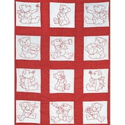 Jack Dempsey Baby Bears Nursery Quilt Blocks, 12Pk, 9" x 9"