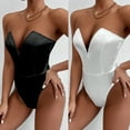 thumbnail image 5 of Yokua Strapless Romper Insgram Style Heart Neck Jumpsuits Sheath Fashion Bodysuits, 5 of 19