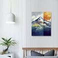 thumbnail image 3 of COMIO  Nature Wall Art Landscape Canvas for Living Room, Abstract Sunrise Snow Blue Mountain Pictures Prints for Bedroom Wall Decor, Foggy Water Color Scenic Wall Decorations for Office, 3 of 4