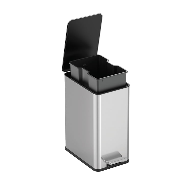 Nine Stars 2.6 Gallon Stainless Steel Step Trash Can photo 6