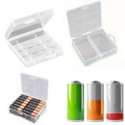 Transparent PC Battery Storage Box Organizer For AA And AAA Cells