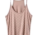 thumbnail image 4 of Soft Undershirts for Women Polk Dot Tank Tops Trendy Racerback Top Breathable Casual Everyday Summer Camisole Khaki 2XL, 4 of 5