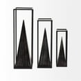 thumbnail image 3 of Pemberly Row Contemporary Large Square Framed 3-D Black Metal Pyramid, 3 of 4