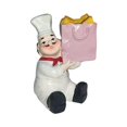 thumbnail image 3 of Figura de chef de resina, adorno de escritorio, centro de mesa hecho a mano, artesanía de cocina, estatua de chef, escultura para el hogar, estante de Rosa, 3 of 9