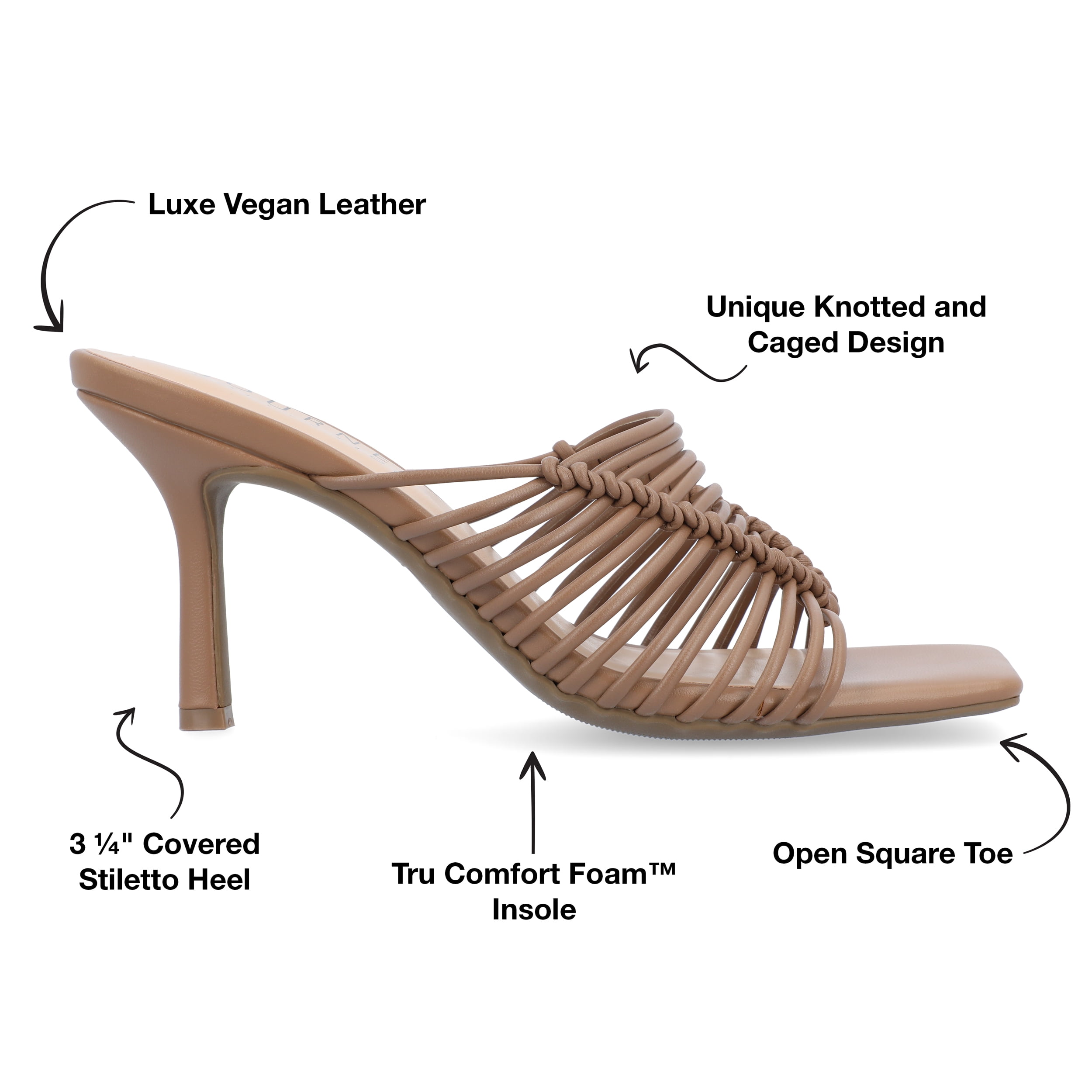 Journee Collection Womens Saskia Tru Comfort Foam Mid Heel Open Toe Pumps