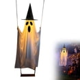thumbnail image 6 of Large Hanging Swing Ghost Halloween Decor with Remote Control, Waterproof LED Light Up Ornament, 8 Lighting Modes Indoor Outdoor Yard Porch Haunted House Decoration, 6 of 7