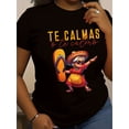 thumbnail image 1 of Tissu en Tricot Polyester T-Shirt Imprimé Mexicain Mama pour Femmes - Coupe Ajustée, Coupe Régulière, Manches Courtes Décontractées Col Rond, Chandail Sans Manches, Confort Toutes Saisons, Sans Coussinets de Soutien-Gorge - Design Graphique, 1 of 5