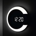 thumbnail image 3 of Reloj de pared digital Sunnimix 3D 12 LED Control remoto despertador de temperatura, 3 of 8
