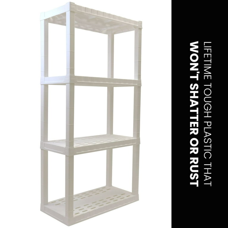 HDX 5Tier Plastic Garage Storage Shelving Unit In Gray (36