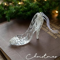 Taicans Crystal High Heel Christmas Tree Ornament - Sparkling Glass Cinderella Shoe Decoration for Holiday Tree,Wedding,Party,Gift Idea