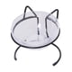 thumbnail image 3 of Comedero elevado para gatos, cuenco, plato, estante de hierro, antideslizante, extraíble para comida seca y húmeda un solo tazón negro Yuyangstore Comedero para gatos, 3 of 8