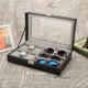 thumbnail image 1 of Cajas Para Relojes Caja De Almacenamiento De Gafas Estuche De Cuero De PU Para Gafas Estuche Organizador De Relojes Con Tapa Transparente, 6+3 Rejillas Caja De Almacenamiento, 1 of 7