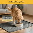 thumbnail image 4 of Pet Feeding Mat – Silicone Waterproof Dog Food Mat & Cat Food Mat with Raised Edge, Non-Slip Easy Clean Pet Food Placemat for Floor, 34"x22", Dark Gray, 4 of 10
