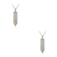 thumbnail image 1 of yingyy Hexagon Column Charm Exquisite Men Handmade Holiday Anniversary Hanging Pendants Pointed Colorful Crystal Chain Stone 2Set, 1 of 6