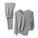 thumbnail image 1 of Conjuntos de ropa interior térmica para hombre, jersey liso informal de cuello redondo, alta elasticidad, mantiene el calor, conjuntos de ropa interior térmica para hombre, traje de poliéster, 1 of 2