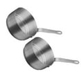thumbnail image 1 of Naiovety 2 unids/set pequeño juego de sartén y olla fácil de transportar y ligero de acero inoxidable sartén para salsa olla para Fideos Cocina y Comedor 50ml, 1 of 6