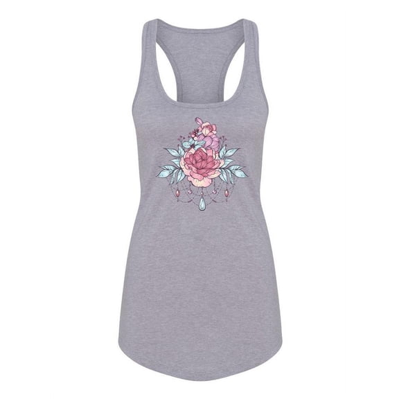 Floral Magic Racerback Tank Women -Image by Shutterstock, Female Small