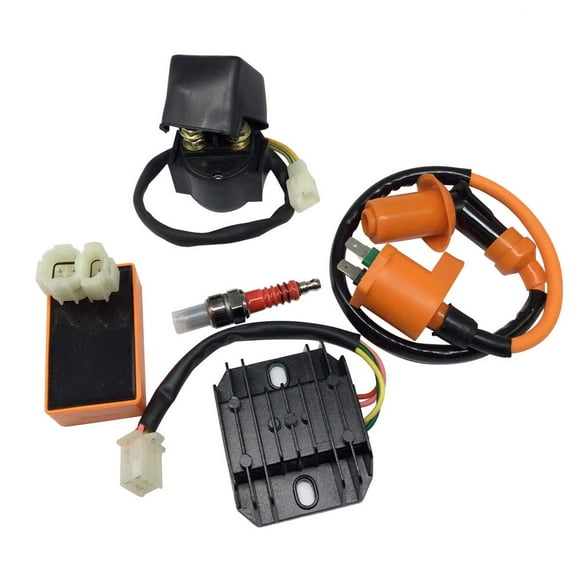 Hity Motor Régulateur de Tension de Bobine d'Allumage AC CDI 6 Broches Haute Performance Relais Solénoïde pour GY6 50cc 125cc 150cc ATV Quad Go Kart Cyclomoteur