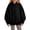 Black, variant on Domzest Girls Zip Up Hoodies Long Sleeve Oversized Sweatshirt Back to School Solid Loose Fit Hoodie with Pockets Pink 110 Age:3-4Y