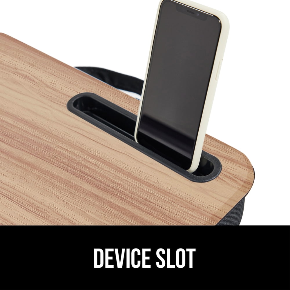 GORILLA GRIP Laptop Lap Desk, Portable Tablet Stand Fits Laptops up to 15.6", Light Wood