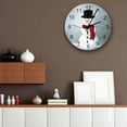 thumbnail image 2 of Bedroom Wall Clock 12 Inch Wall Clock Silent Christmas Snowman Modern Rustic Clocks for Walls Decor Round Clock for Kitchen/Living Room/Bathroom/School/Office 12x12inch, 2 of 8