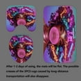 thumbnail image 4 of 4PCS African American Black Girl Shower Curtain Sets with Rugs, Waterproof Fabric Shower Curtain, Fantasy Galaxy Purple Butterfly Positive Inspirational Quotes Afro Black Woman Bathroom Decor, 4 of 7