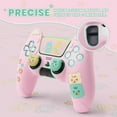 thumbnail image 4 of PlayVital Cute Bear Controller Silicone Case for ps5, Kawaii Controller Cover Compatible with Charging Station, Gamepad Skin Protector for ps5 with Touch Pad Sticker & Thumb Grips - Pink & Yellow, 4 of 8