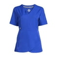 thumbnail image 5 of ClimateRight by Cuddl Duds Scrubs Women’s and Women's Plus Zip Neck Woven Tulip Hem Top, 5 of 5