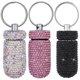 thumbnail image 1 of Bling pastillero con diamantes de imitación, pastillero hermético de cristal, pastillero portátil de bolsillo, organizador de pastillas, impermeable, mini pastillero, botella de almacenamiento con lla, 1 of 11