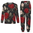 thumbnail image 3 of Rose Men's Pajama Set Sleepwear Pjs Lightweight Long Sleeve Crewneck Shirts and Bottoms Soft Comfy Sleep Sets XL, 3 of 5