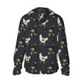 thumbnail image 3 of Balery Cartoon Rooster Men's Women's UPF 50+ Sun Protection Lightweight Hoodie Performance Long Sleeve Shirt for Fishing Running-Large, 3 of 9