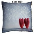 thumbnail image 2 of PKQWTM Valentines Shiny Two Hearts On Silver Reversible Mermaid Cushion Cover Home Decor Sequin Pillow Case Size 18x18 inches, 2 of 2