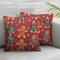 thumbnail image 3 of QZHH  Christmas Gingerbread Candy Throw Pillow Covers Decorative Pillowcase Cushion Covers Soft Pillow Cases for Sofa Couch Bed Car Bedroom Winter New Year Decor, 3 of 5