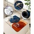 thumbnail image 5 of Blue Orange Red Boho Dish Drying Mat for Kitchen Counter,Super Absorbent Quick Dry Coffee Bar Mat Pad Diatomaceous Mat Non Slip Dish Drainer Mat 16x18 Middle Century Modern Geometric Abstract, 5 of 6
