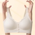 thumbnail image 3 of Aofany Plus Size Front Closure Bra Wireless Full Coverage Support with Wide Straps Print Comfort Bras Everyday Bras for Women, 36B/C-44B/C, 3 of 3