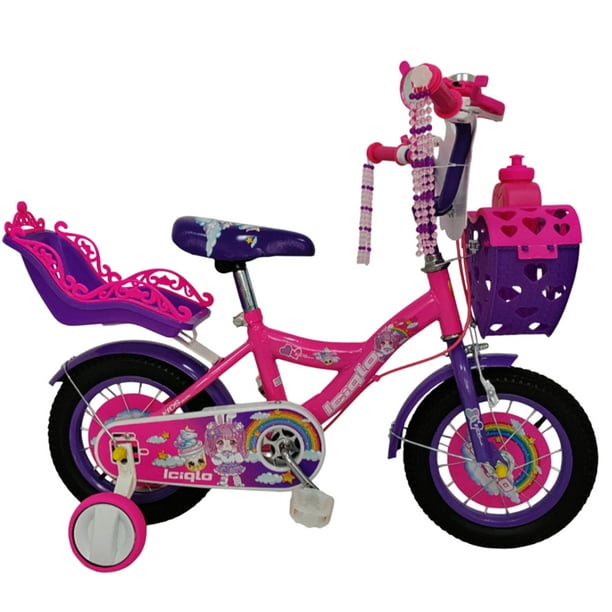 Bicicleta Infantil Niñas R-16 Portamuñecas Ruedas Auxiliares