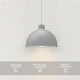 thumbnail image 3 of Lampara de techo colgante decorativo Macaron retro 36 cm de diámetro ilios innova Gris, 3 of 9