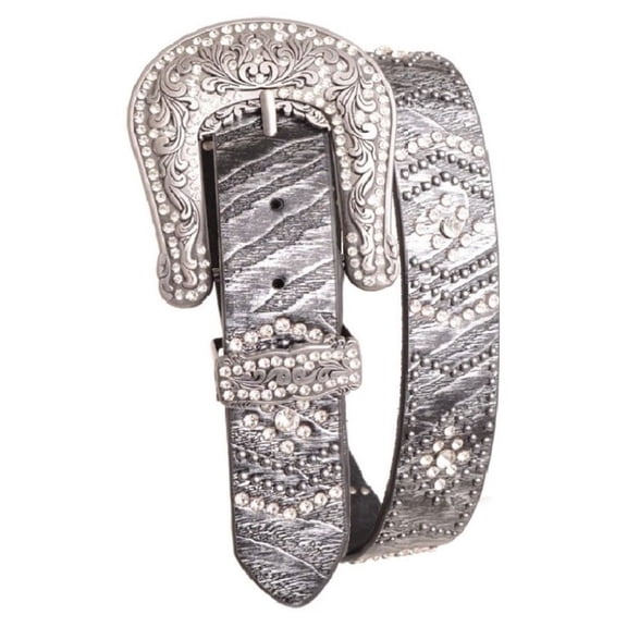 Nomad Creek Women's Rhinestone Studded Leather Belt