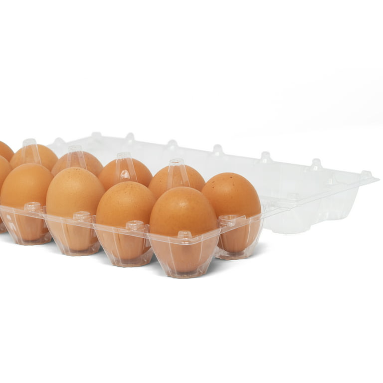 MIVIDE Plastic Egg Cartons, 40 Pack Clear Plastic Egg Cartons Cheap Bulk  with Label Stickers, Reusable Plastic Egg Carton for 12 Chicken Eggs for