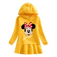 thumbnail image 2 of MINISO Disney Mickey Mouse et Donald Duck Robe Sweat à Capuche pour Filles en Coton avec Motif Feuille de Lotus Décontractée, 2 of 7