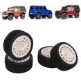 thumbnail image 1 of Ensemble de 4 Roues RC, Pneu en Caoutchouc pour Voiture RC Haute Résistance à l'Usure Amorti Fort 1/10 Pneus RC sur Route, 1 of 7