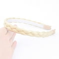 thumbnail image 4 of DIGUAN Headband Synthetic Hair Plaited Headband Braid Braided without Teeth Hair Band Accessories for Women Girl Wide 0.6 Inch (Thin-light blonde), 4 of 6
