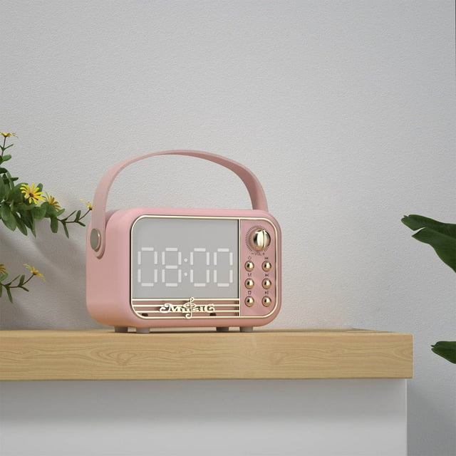 Sentmoon Wal-mart Deals Creative Display Bluetooth Speaker Wireless Home Subwoofer Desktop USB Mini Clock Audio Todays Deals Clearance Sales