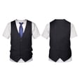 thumbnail image 5 of Manyakai Men's Faux Real 3D Photo-Realistic Short Sleeve Suit T-Shirt Funny Tuxedo Suit Shirt Black 3XL, 5 of 8