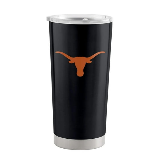 Caseys 629310952 20 oz Texas Longhorns Travel Tumbler - Stainless Steel Black