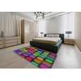 thumbnail image 4 of Ahgly Company Indoor Square Patterned Forest Green Abstract Area Rugs, 3' Square, 4 of 6