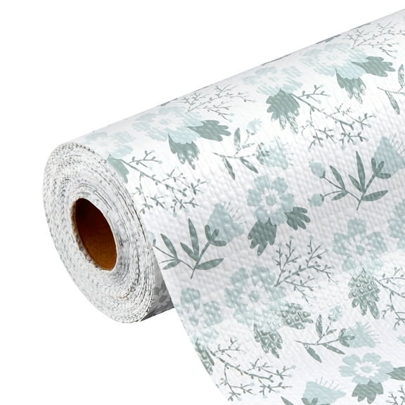 VEVOR Drawer and Shelf Liner for Kitchen Cabinet, Non-Adhesive Non-Slip Thick Refrigerator Liners, Waterproof Shelf Paper, Cupboard Bathroom Drawer Mats, PVC Fridge Lining for Shelves, Floral, 23 FT